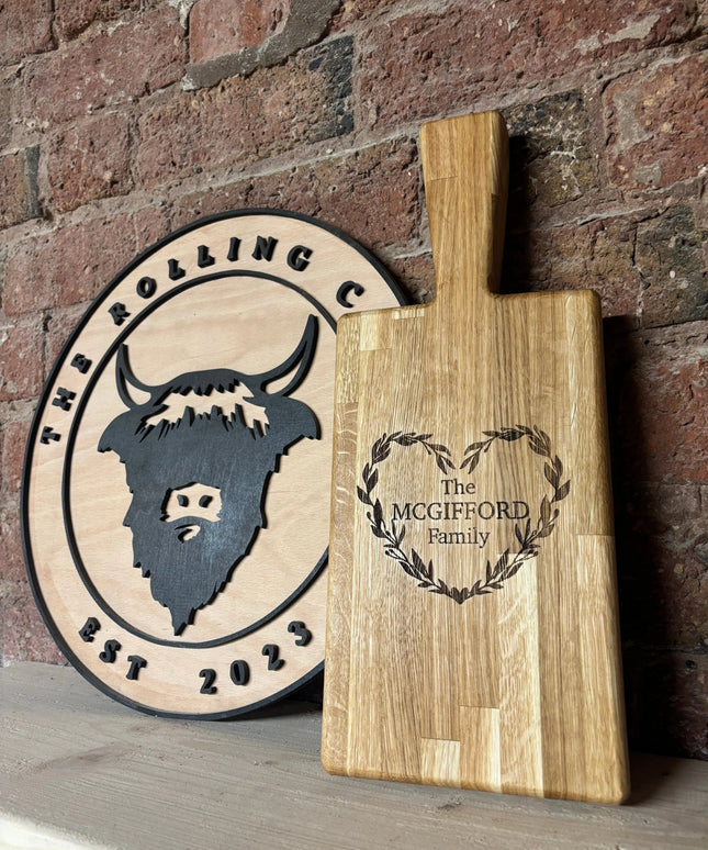 Block Oak Chunky Rustic Paddle Board The Rolling Cow