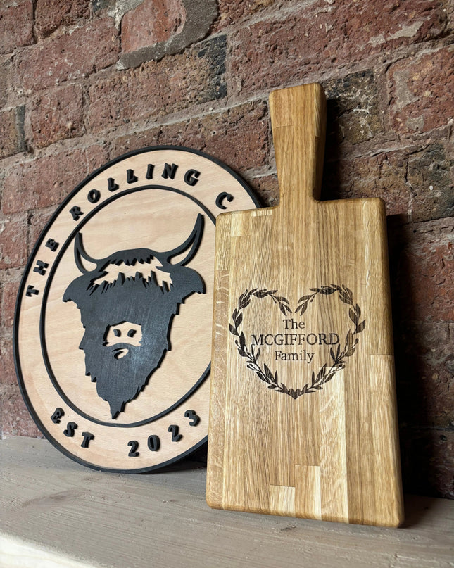 Block Oak Chunky Rustic Paddle Board The Rolling Cow