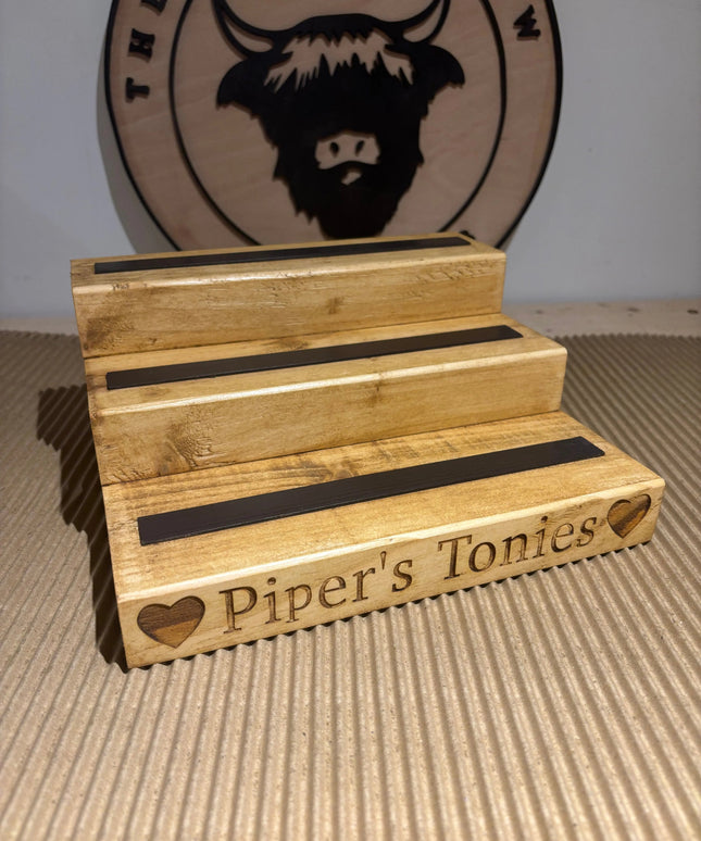 Small Engraved Tonies Character Shelf Stand The Rolling Cow