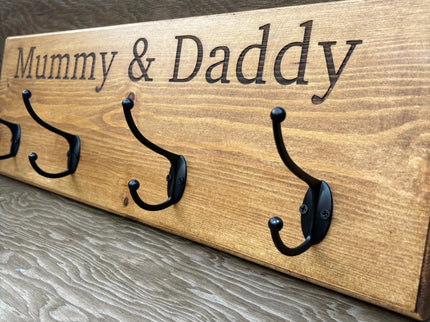Personalised Wooden Engraved Hooks The Rolling Cow