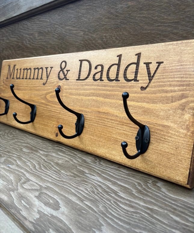 Personalised Wooden Engraved Hooks The Rolling Cow