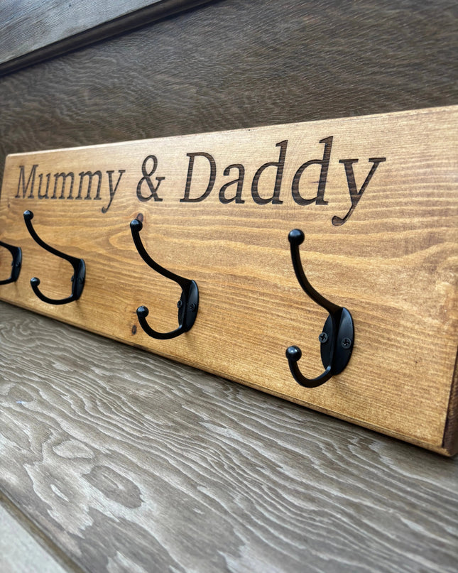 Personalised Wooden Engraved Hooks The Rolling Cow