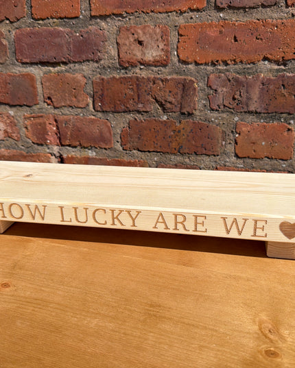 ‘How Lucky Are We’ table centrepiece