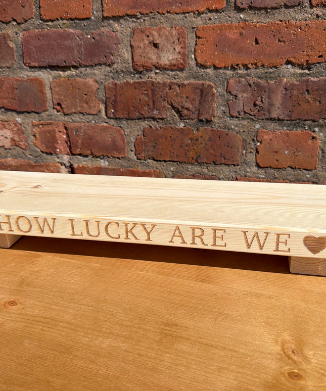 ‘How Lucky Are We’ table centrepiece