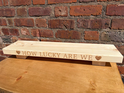‘How Lucky Are We’ table centrepiece