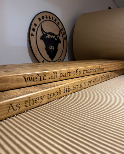 Personalised Rustic Wooden Shelf Shelves The Rolling Cow