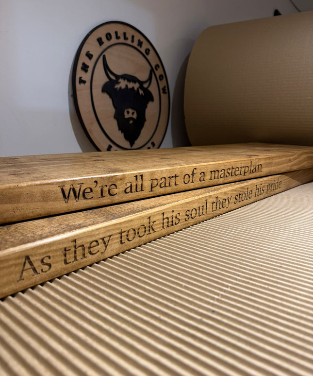 Personalised Rustic Wooden Shelf Shelves The Rolling Cow