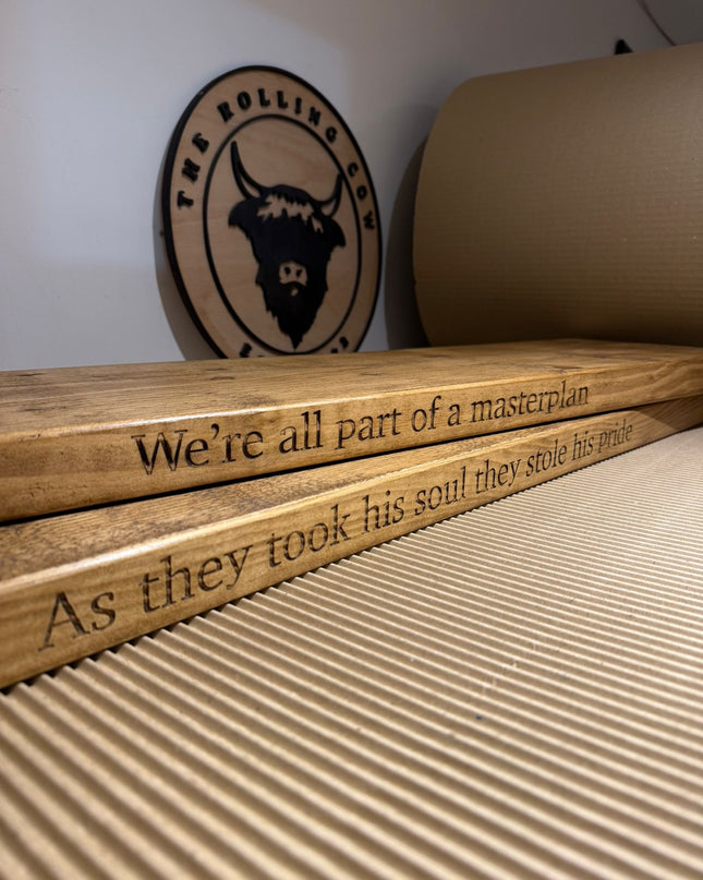 Personalised Rustic Wooden Shelf Shelves The Rolling Cow