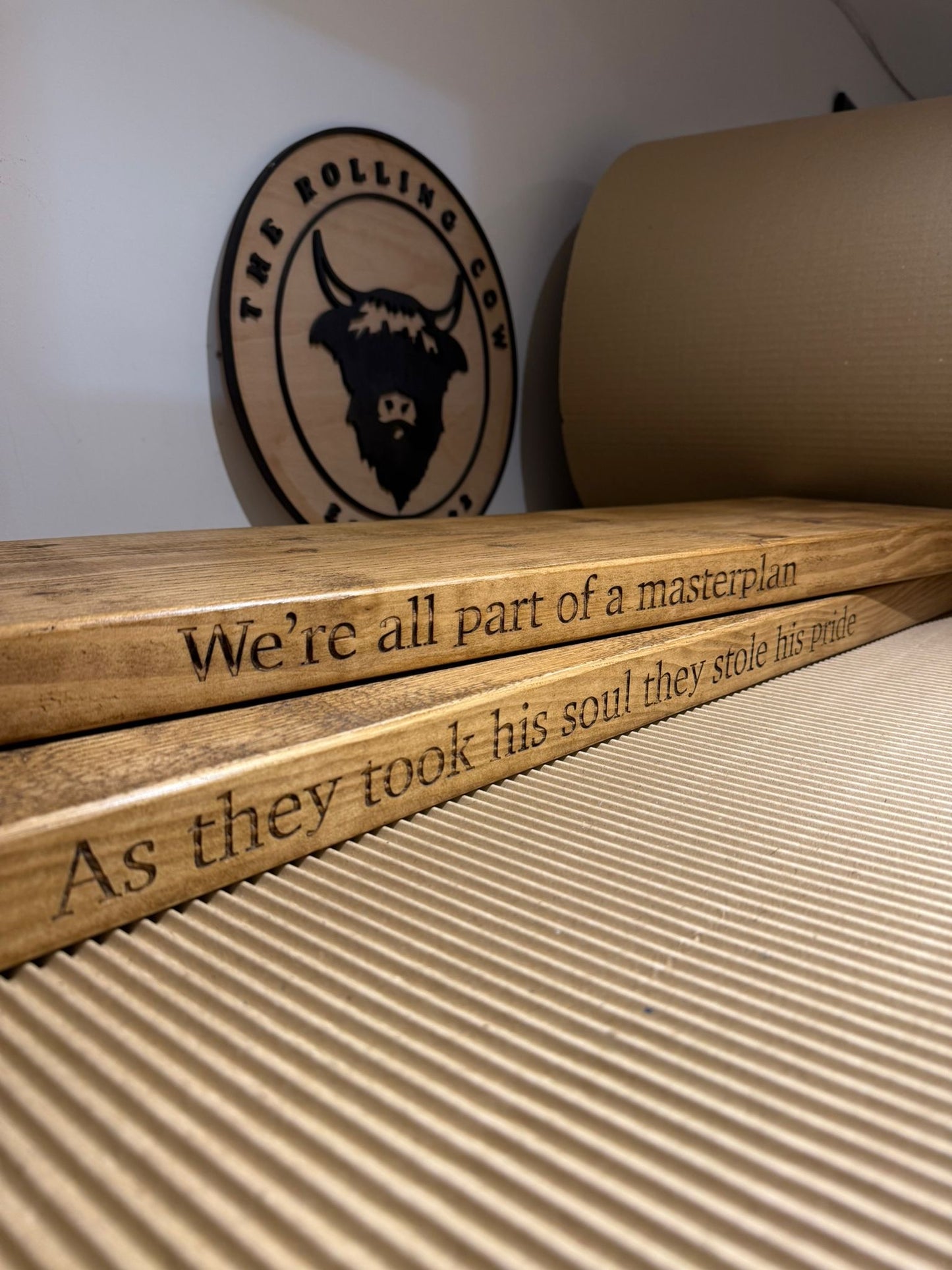 Personalised Rustic Wooden Shelf Shelves The Rolling Cow