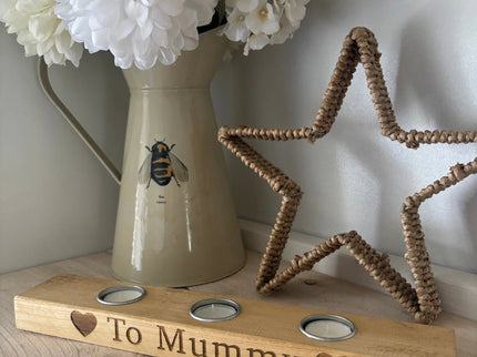 Personalised Tea Light Candle Holder The Rolling Cow