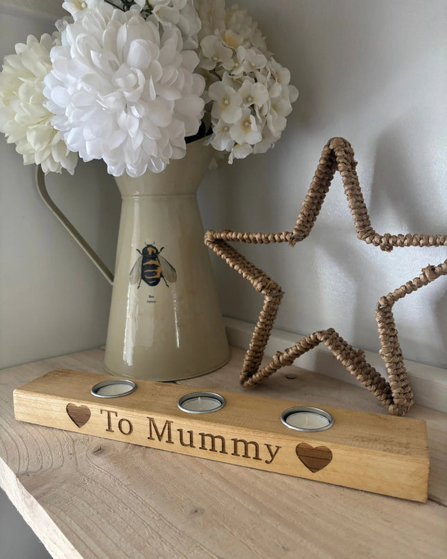 Personalised Tea Light Candle Holder The Rolling Cow