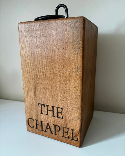 Engraved Oak Doorstop The Rolling Cow