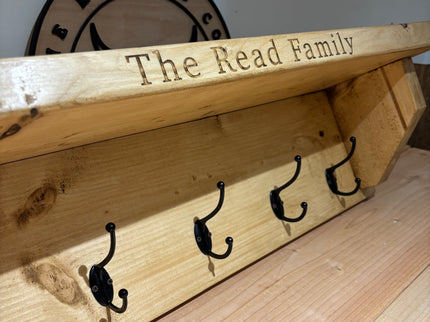 Personalised Wooden Family Coat Hooks The Rolling Cow