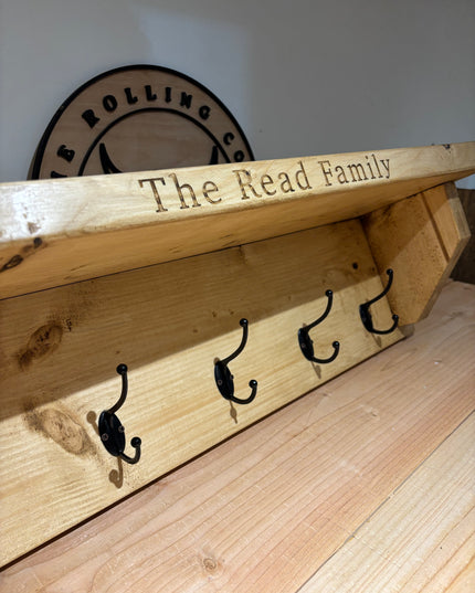 Personalised Wooden Family Coat Hooks The Rolling Cow