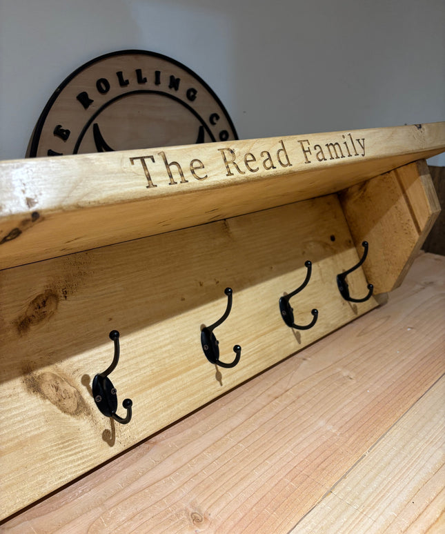 Personalised Wooden Family Coat Hooks The Rolling Cow