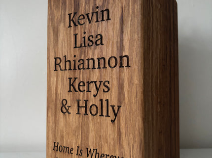 Engraved Oak Doorstop The Rolling Cow