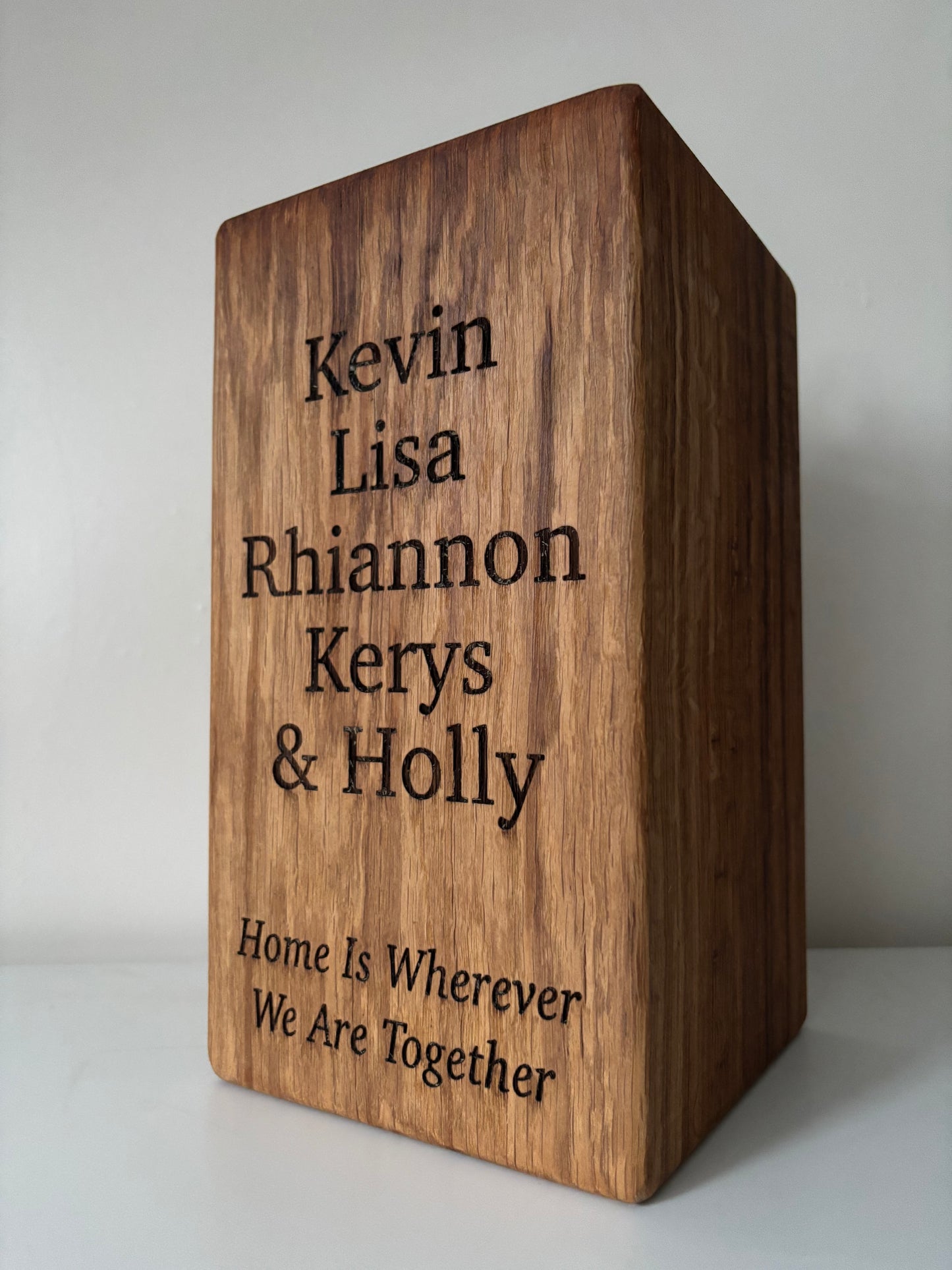 Engraved Oak Doorstop The Rolling Cow