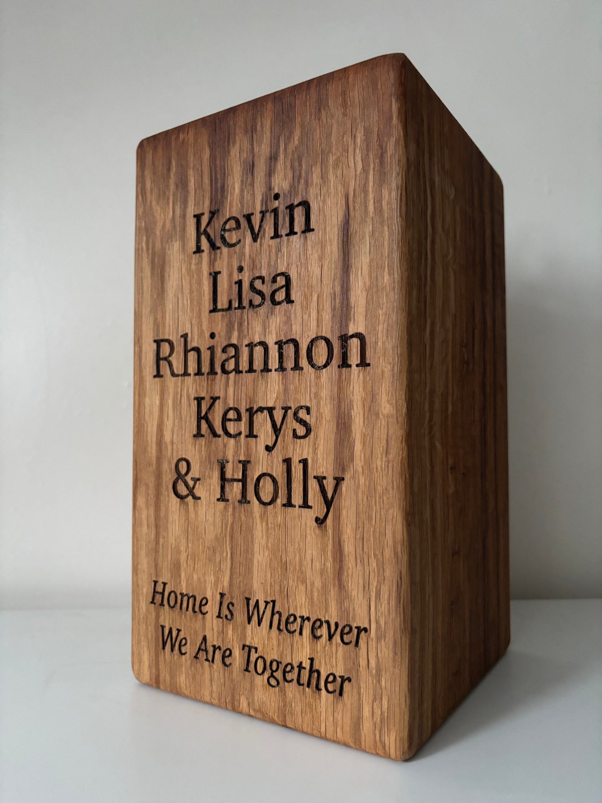 Engraved Oak Doorstop The Rolling Cow