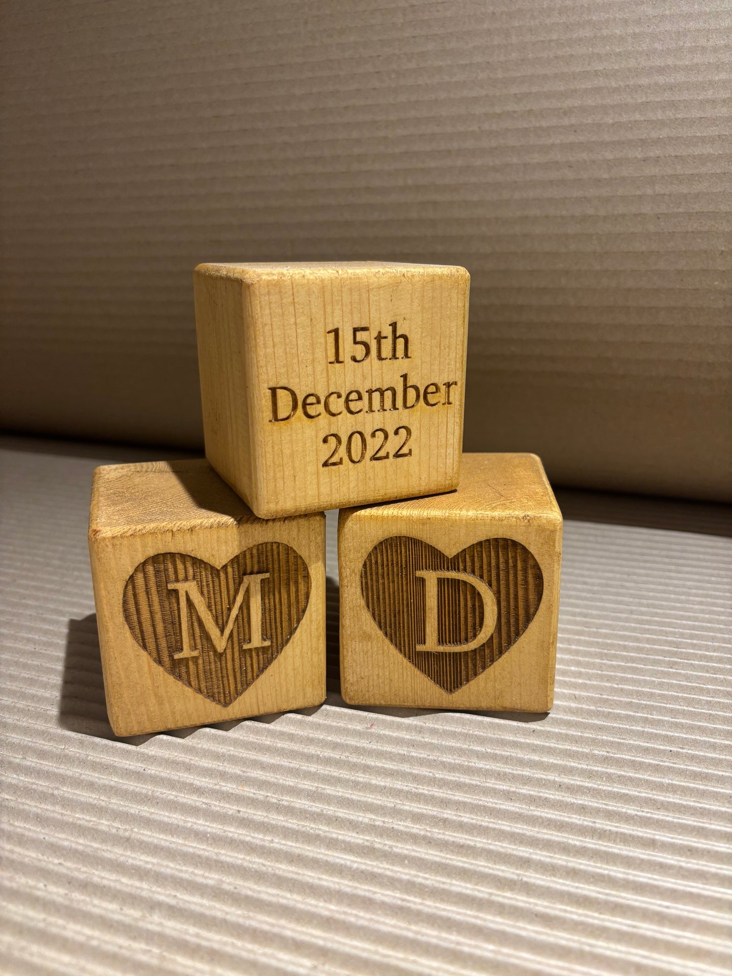 Engraved Wooden Block