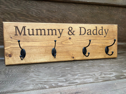 Personalised Wooden Engraved Hooks The Rolling Cow