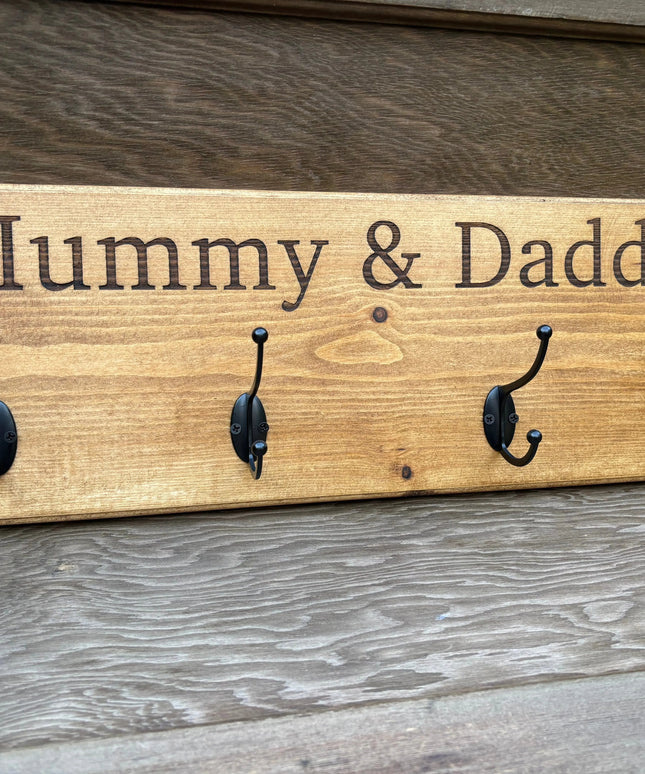 Personalised Wooden Engraved Hooks The Rolling Cow