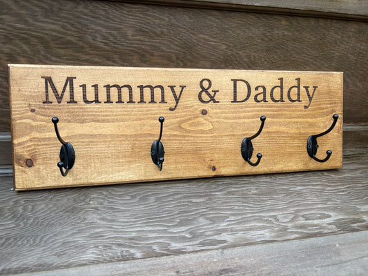 Personalised Wooden Engraved Hooks