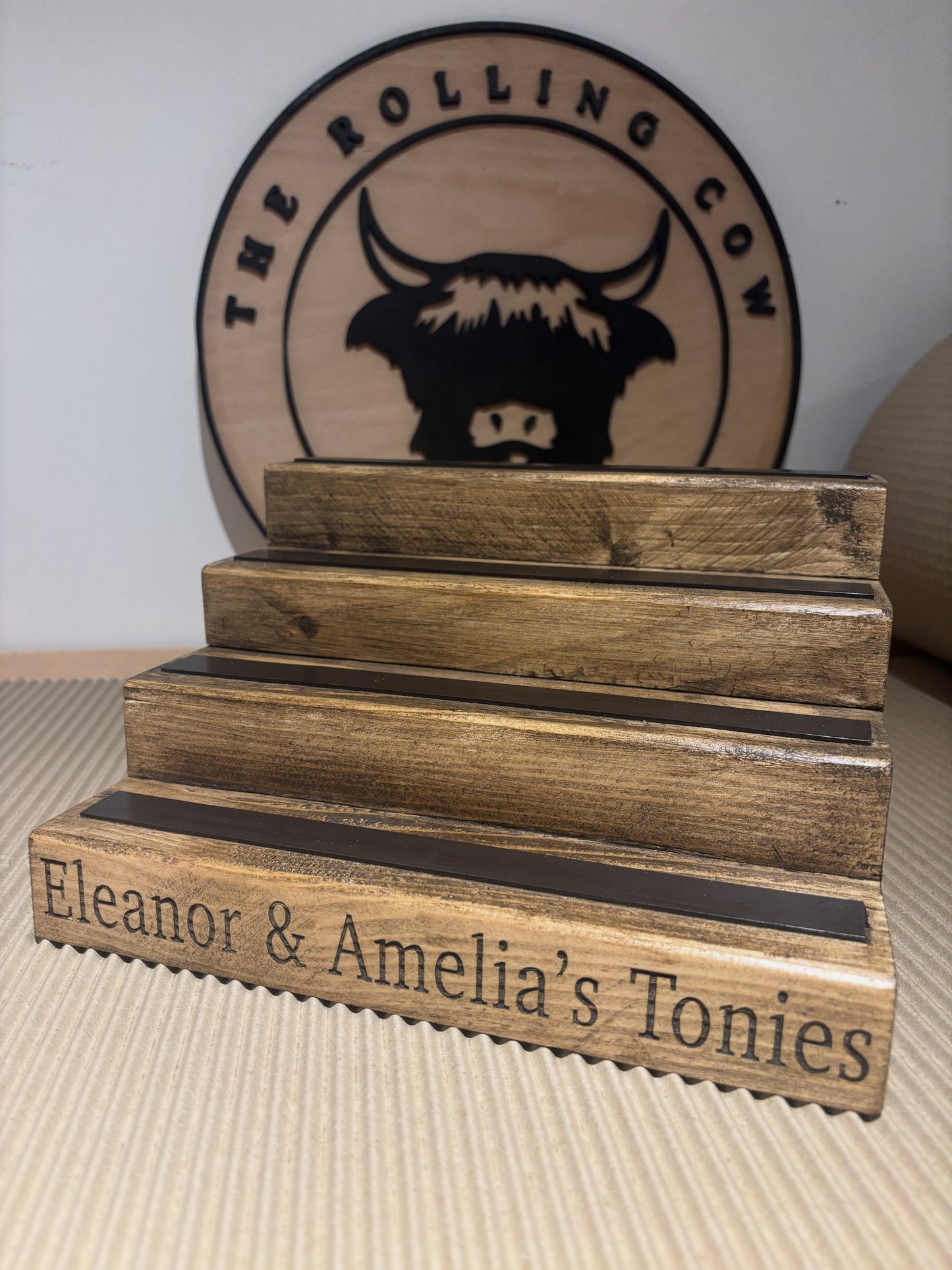 Small Engraved Tonies Character Shelf Stand