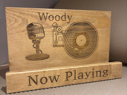 Personalised Wooden Vinyl Record Holder The Rolling Cow