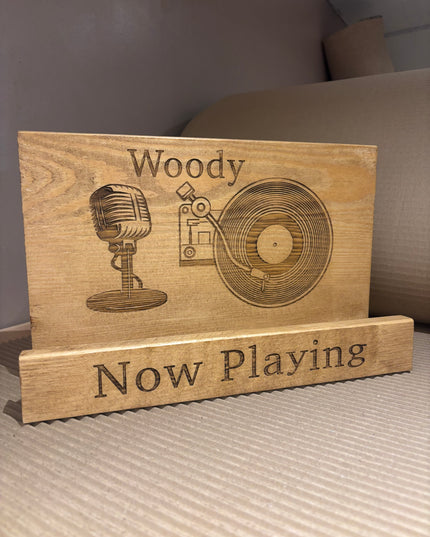 Personalised Wooden Vinyl Record Holder The Rolling Cow
