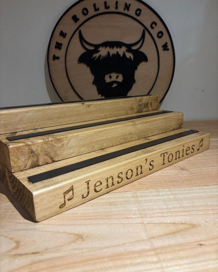 Large Engraved Tonies Character Shelf Stand The Rolling Cow