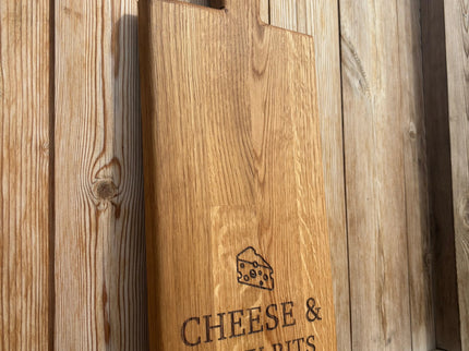 Personalised Block Oak Christmas Cheese  and Picky Bits Paddle Board The Rolling Cow