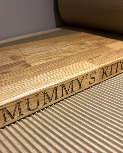 Engraved Oak Butchers Block Board The Rolling Cow