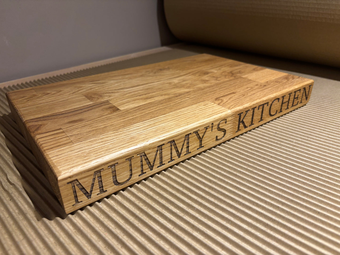 Engraved Oak Butchers Block Board The Rolling Cow
