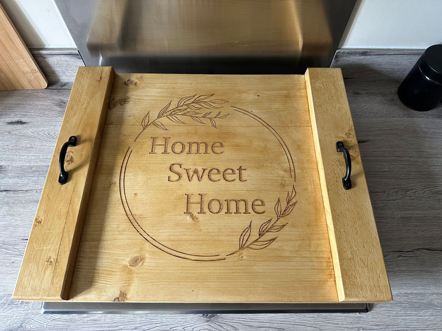 Engraved Oven Top Stove Cover