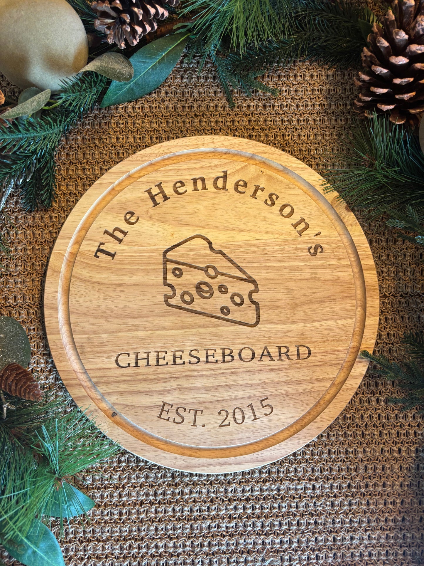 Personalised Round Cheeseboard Chopping Board Cheese Board