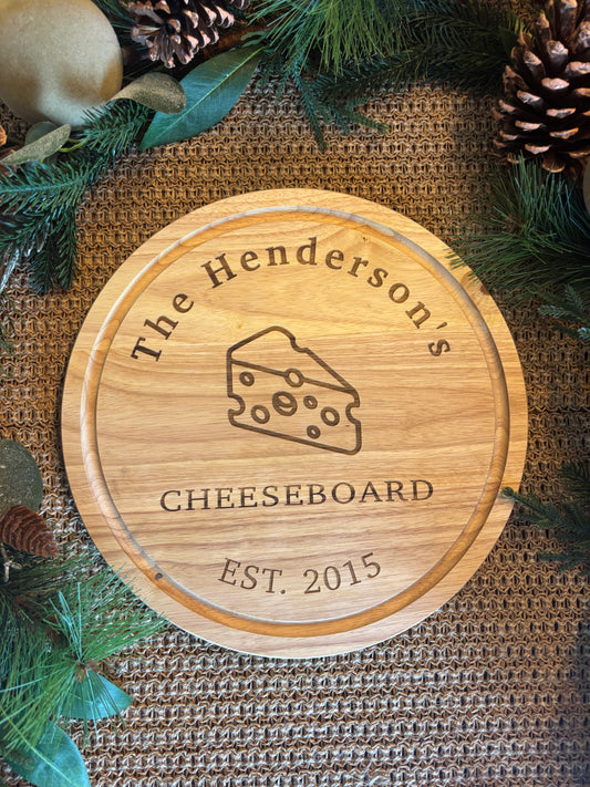 Personalised Round Cheeseboard Chopping Board Cheese Board