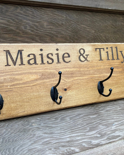 Personalised Wooden Engraved Hooks The Rolling Cow