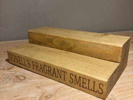 Engraved Perfume Aftershave Shelf Stand The Rolling Cow