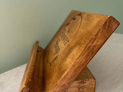 Engraved Wooden IPad Stand The Rolling Cow