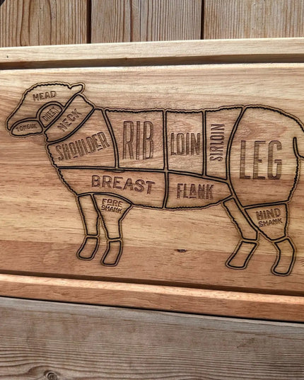 Butcher's Lamb Chopping Board The Rolling Cow