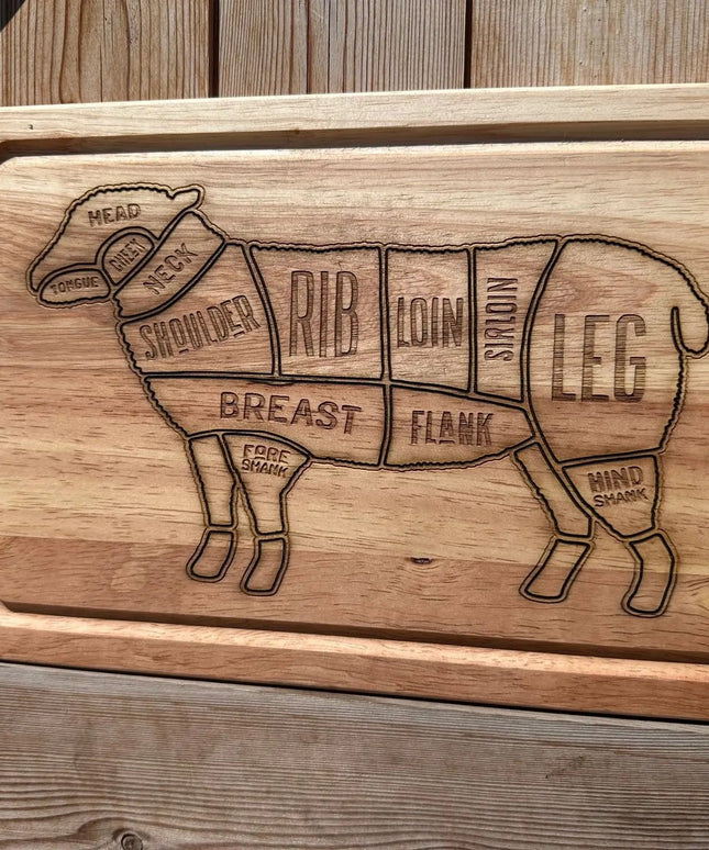 Butcher's Lamb Chopping Board The Rolling Cow