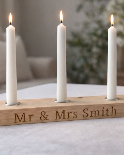 Engraved Candle Stick Holder