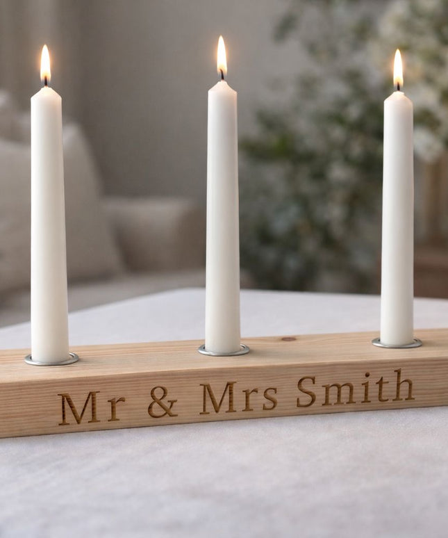 Engraved Candle Stick Holder