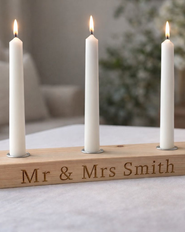 Engraved Candle Stick Holder