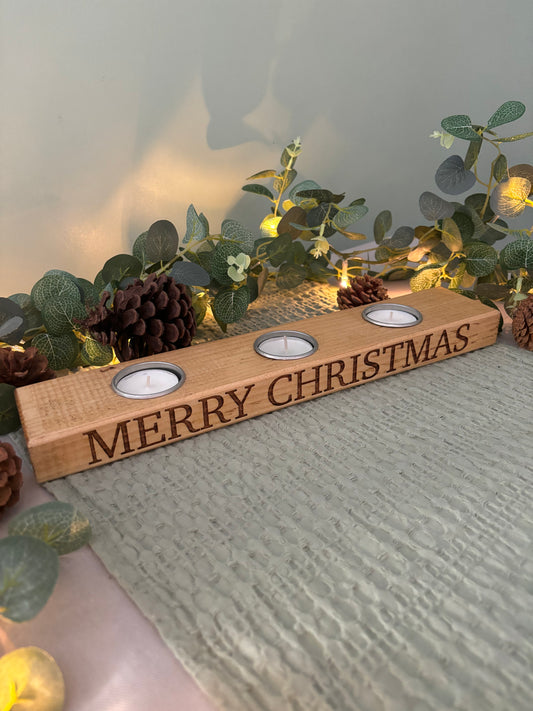Merry Christmas Tea Light Candle Holder