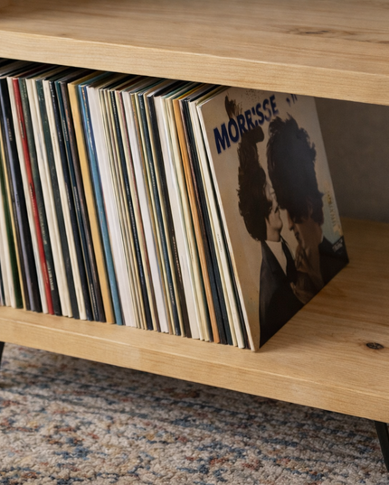 Handmade Personalised Turntable Stand with Vinyl Record Storage