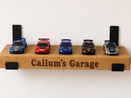 Personalised Wooden Toy Car Display Shelf