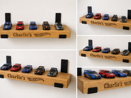Personalised Wooden Toy Car Display Shelf