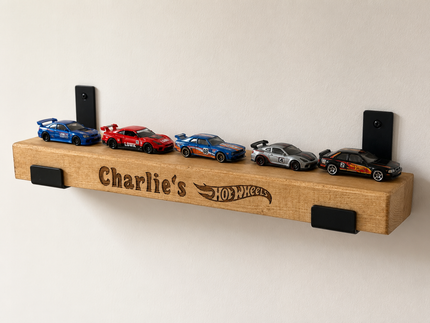 Personalised Wooden Toy Car Display Shelf