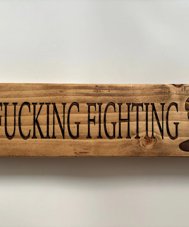 Engraved Wooden Sign The Rolling Cow